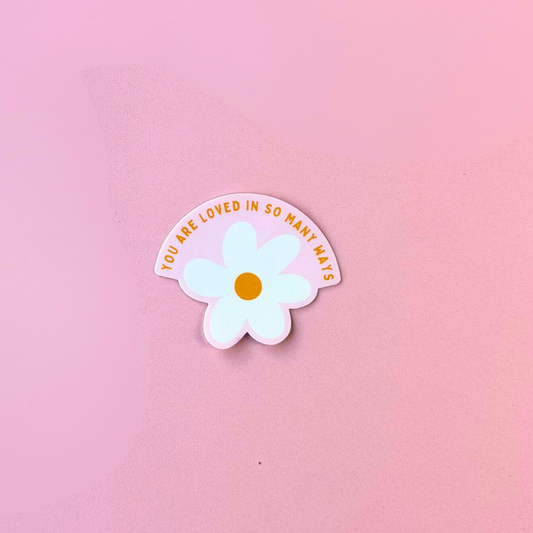 Loved in Many Ways Sticker