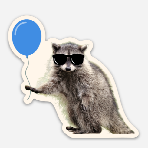 Cool Raccoon Sticker