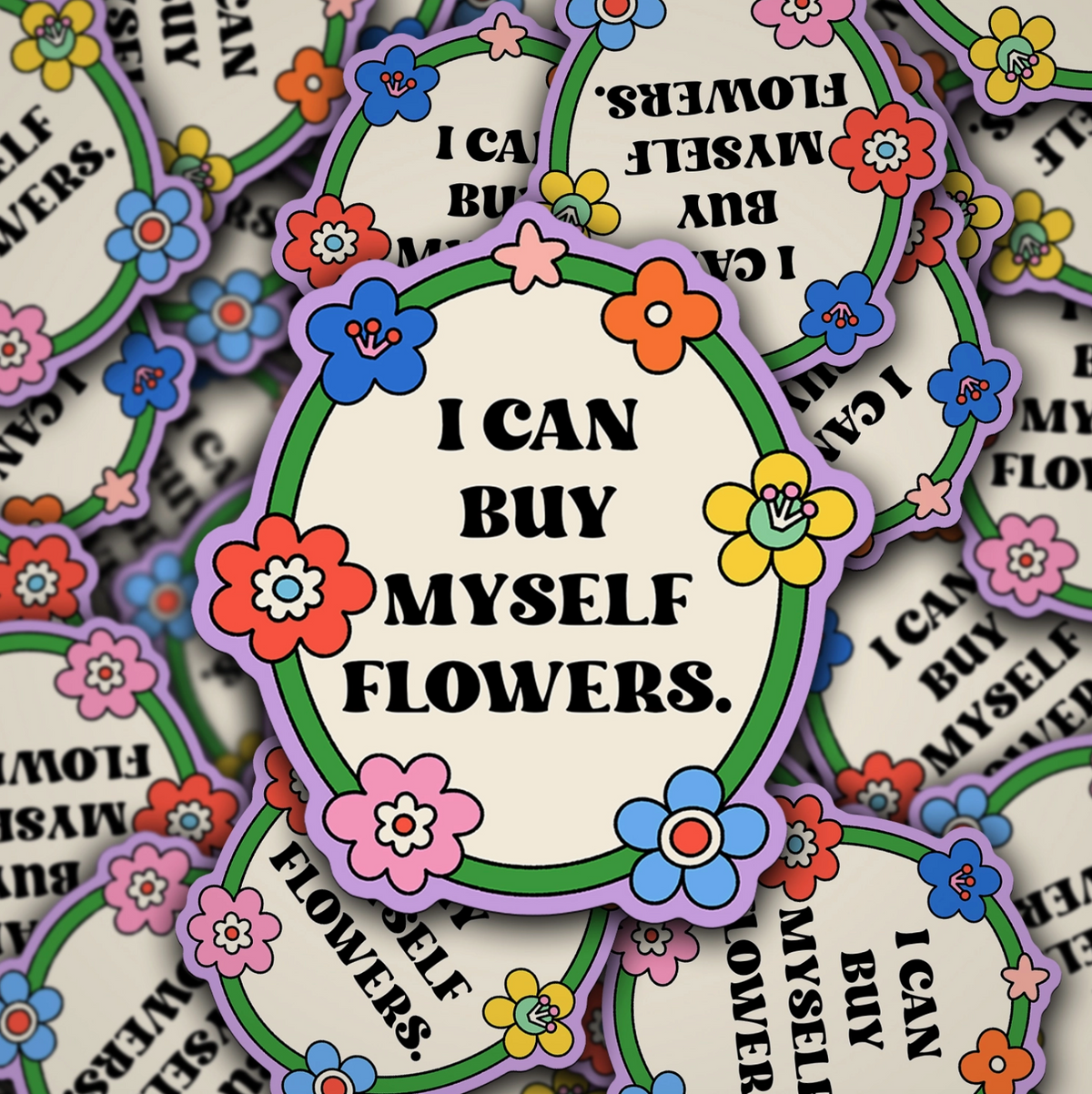 Buy Myself Flowers Sticker