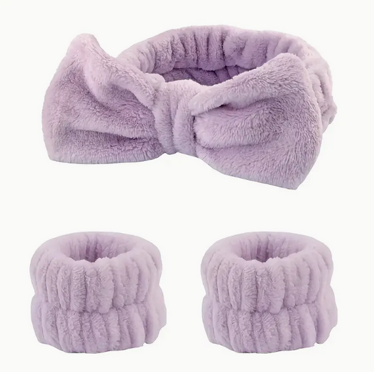 Plush Spa Headband and Wristlets