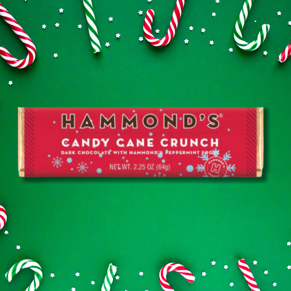 Candy Cane Crunch Chocolate Bar