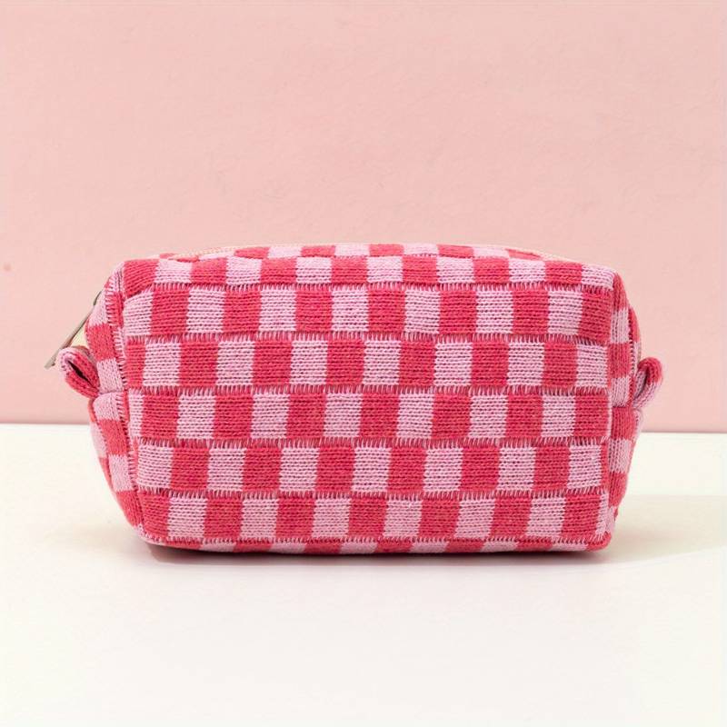 Pink Checkered Bag