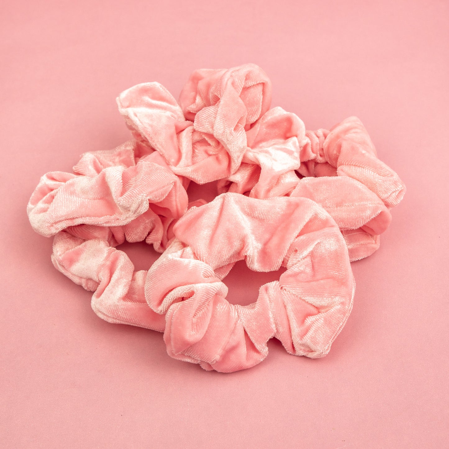Pink Velvet Scrunchie